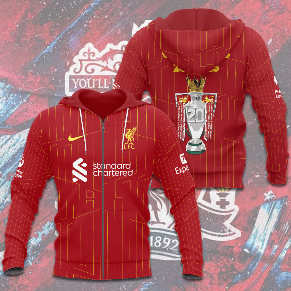 Liverpool FC 2024/25 Premier League Champions 3D Apparel – HOATT 9974
