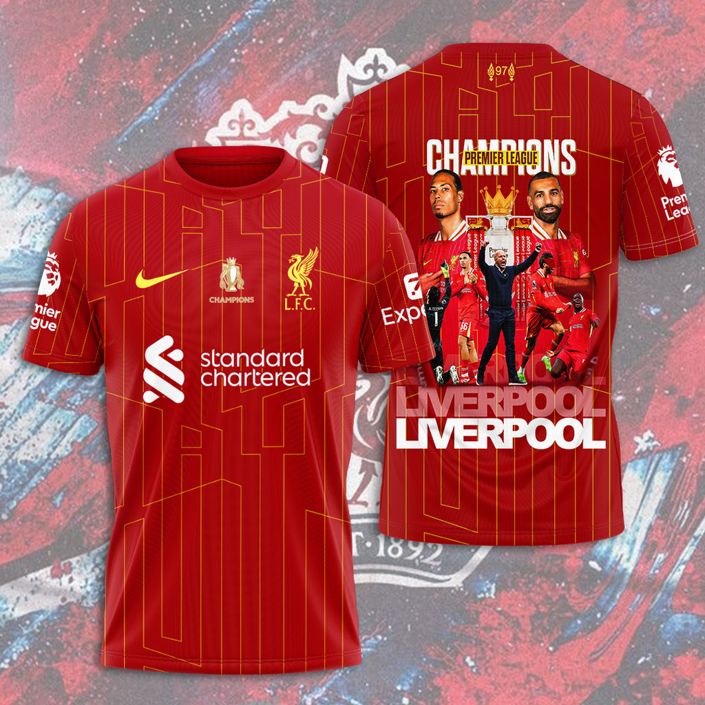 Liverpool FC 2024/25 Premier League Champions 3D Apparel – HOATT 10865
