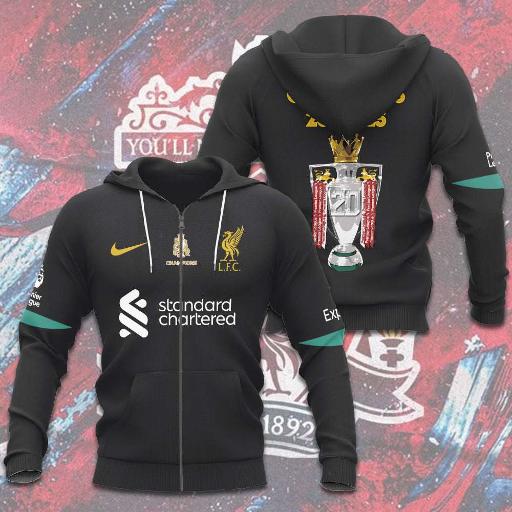 Liverpool FC 2024/25 Premier League Champions 3D Apparel – HOATT 10132