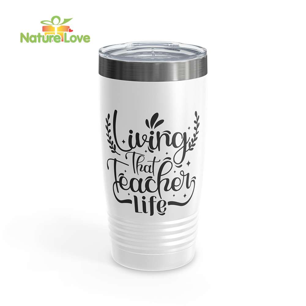 Living That Teacher Life Tumbler Back to School Gift