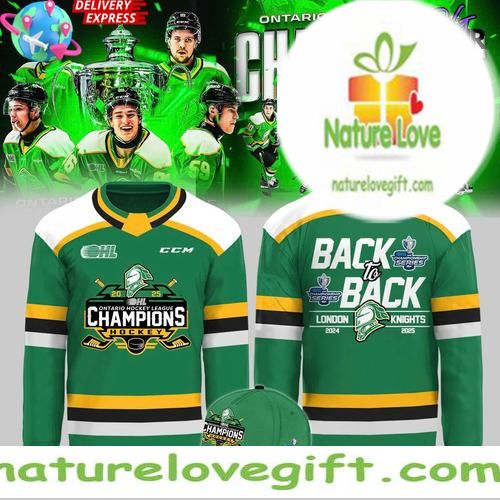 London Knights 2026 2026 OHL Champions Green Hockey Jersey
