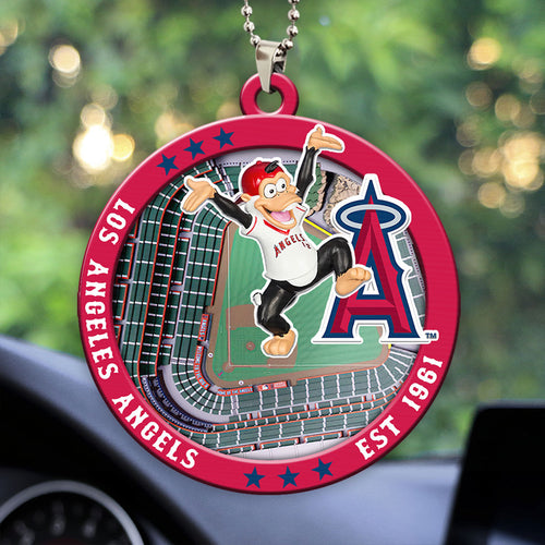 Los Angeles Angels Custom shape 2-sided Acrylic Car Ornament – HOATT13044