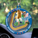 Los Angeles Dodgers Custom shape 2-sided Acrylic Car Ornament – HOATT13045