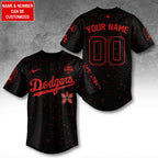 Personalized Los Angeles Dodgers 2025 Champions x Stranger Things Baseball Jersey – TANTN19119
