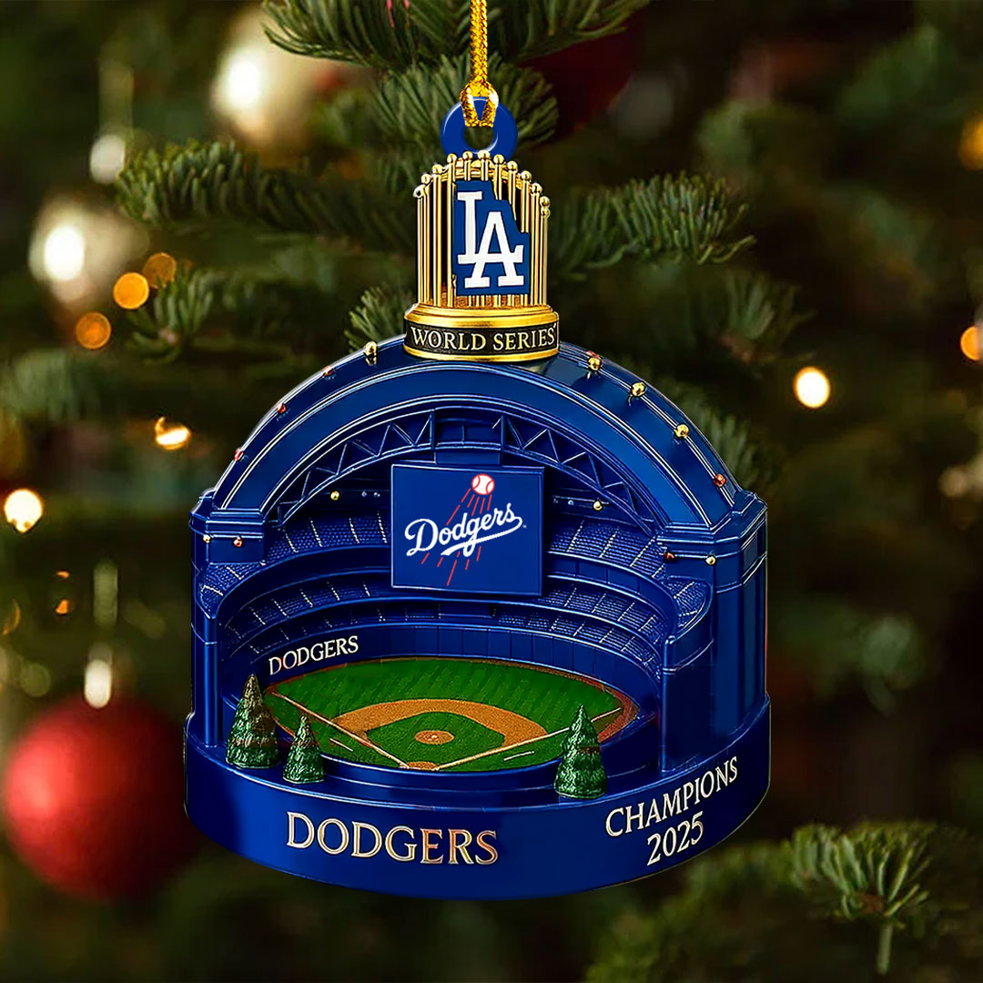 Los Angeles Dodgers 2025 World Series Champions Custom Shape 2-sided Acrylic Ornament – HOATT14255