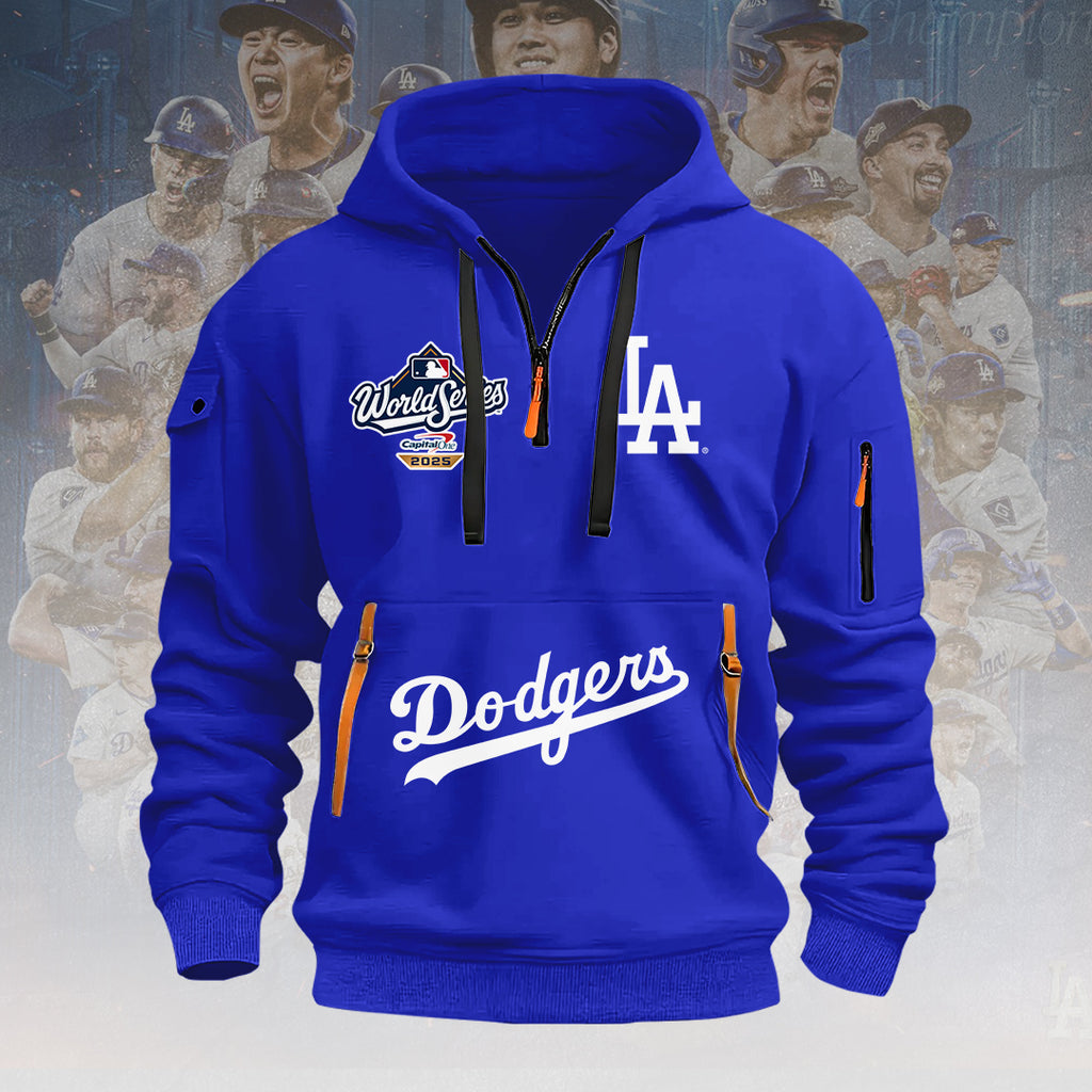Los Angeles Dodgers 2025 World Series Champions 2D Quarter Zip Hoodie – HOATT14282