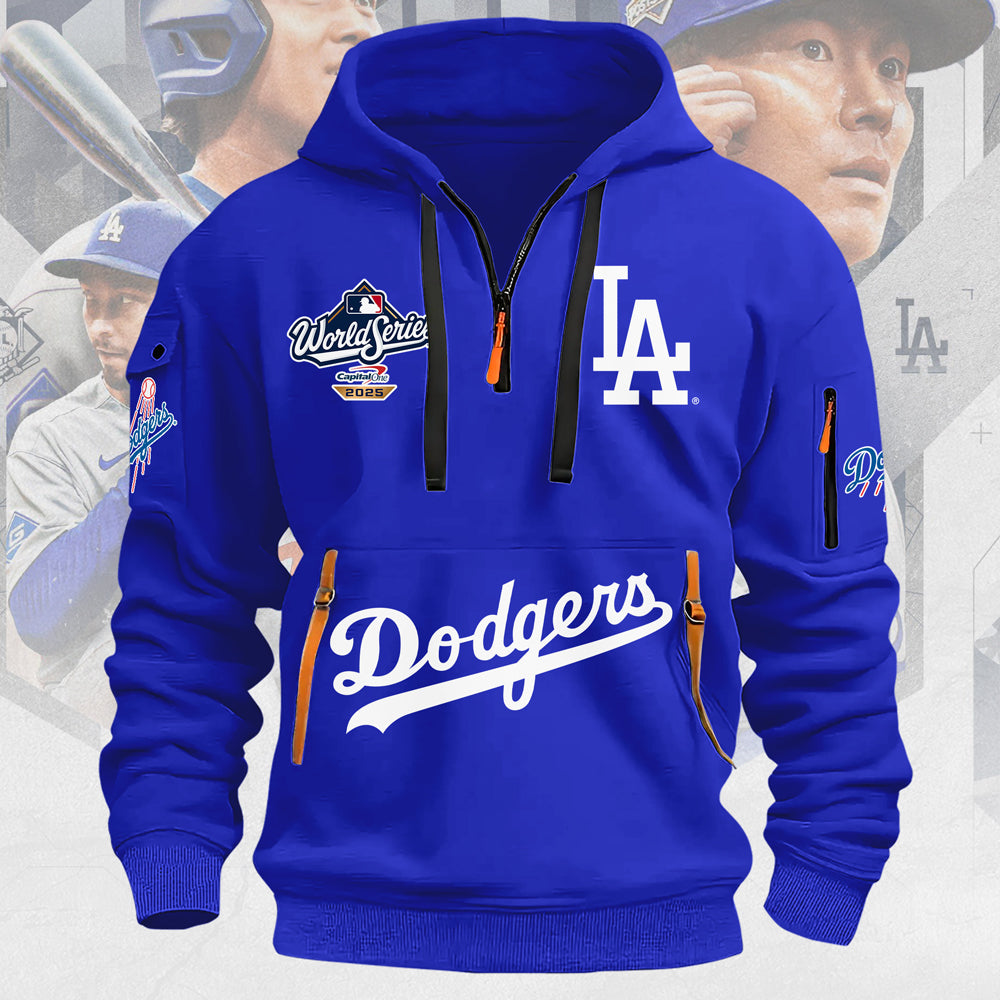 Los Angeles Dodgers 2025 World Series Champions 2D Quarter Zip Hoodie – MAITM13638