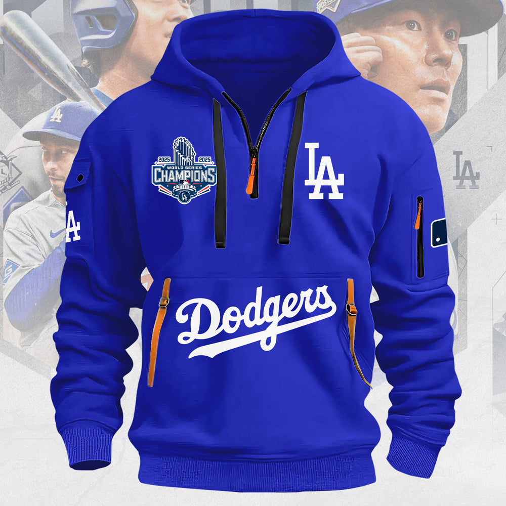 Los Angeles Dodgers 2025 World Series Champions 2D Quarter Zip Hoodie – MAITM13691