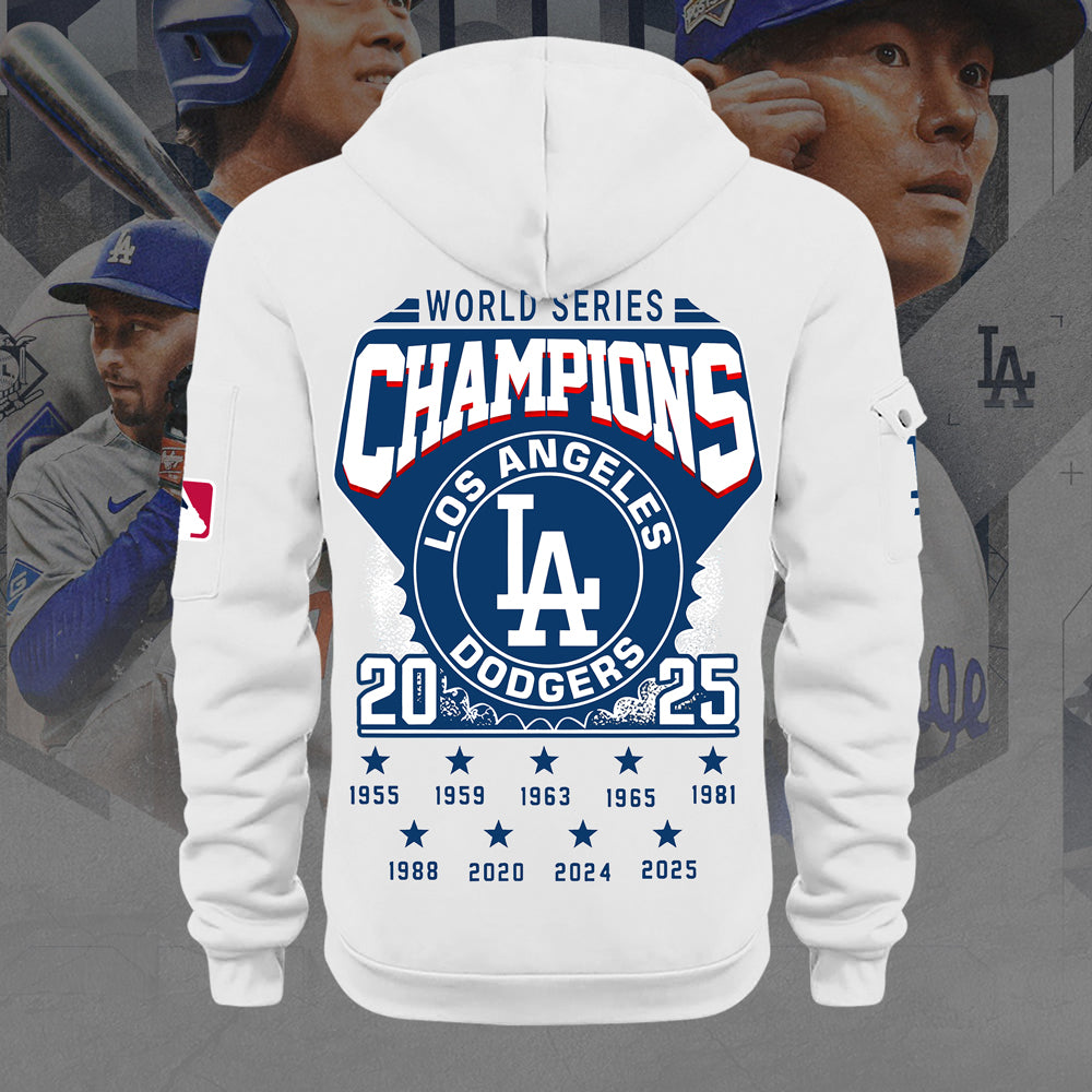 Los Angeles Dodgers 2025 World Series Champions 2D Quarter Zip Hoodie – MAITM13691