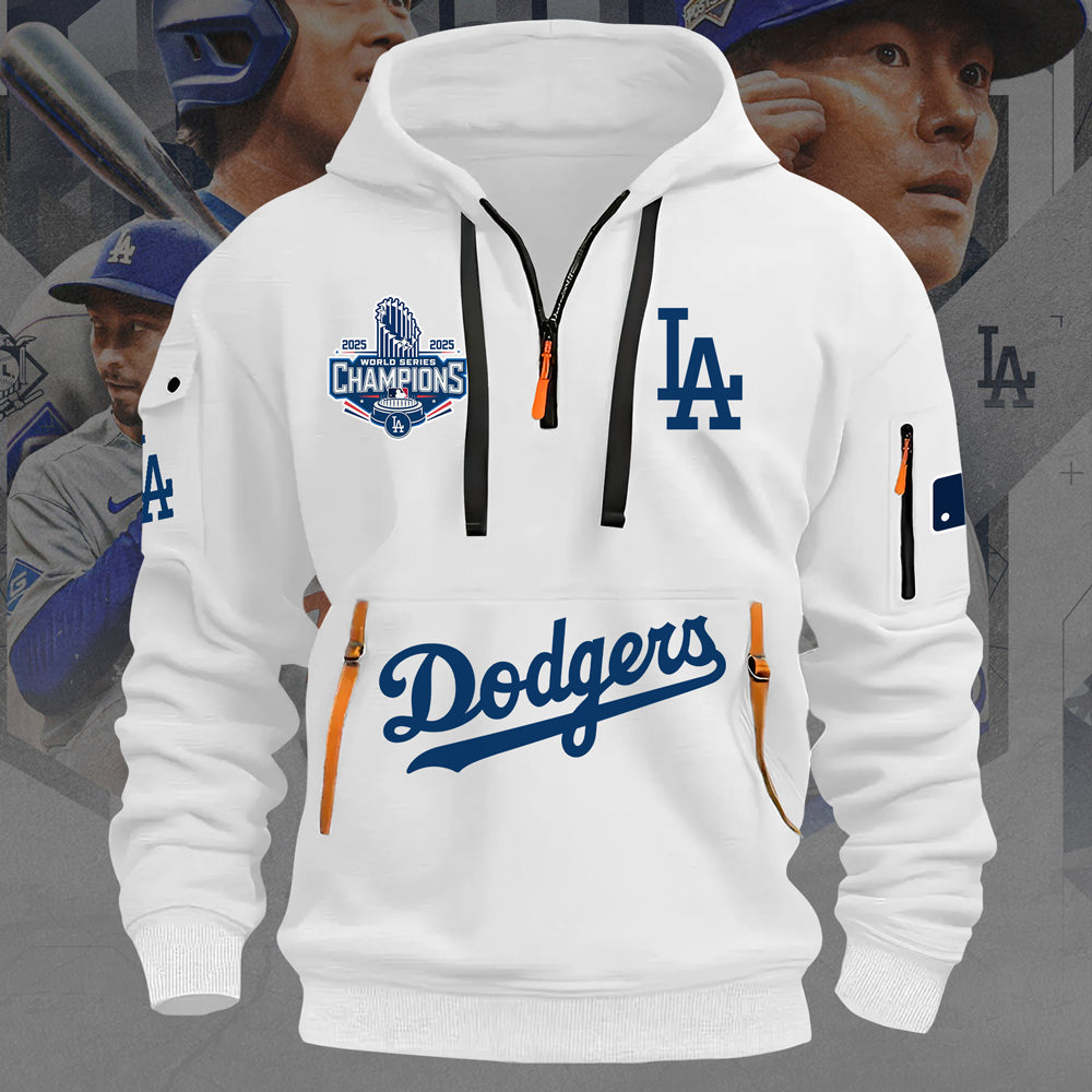 Los Angeles Dodgers 2025 World Series Champions 2D Quarter Zip Hoodie – MAITM13691