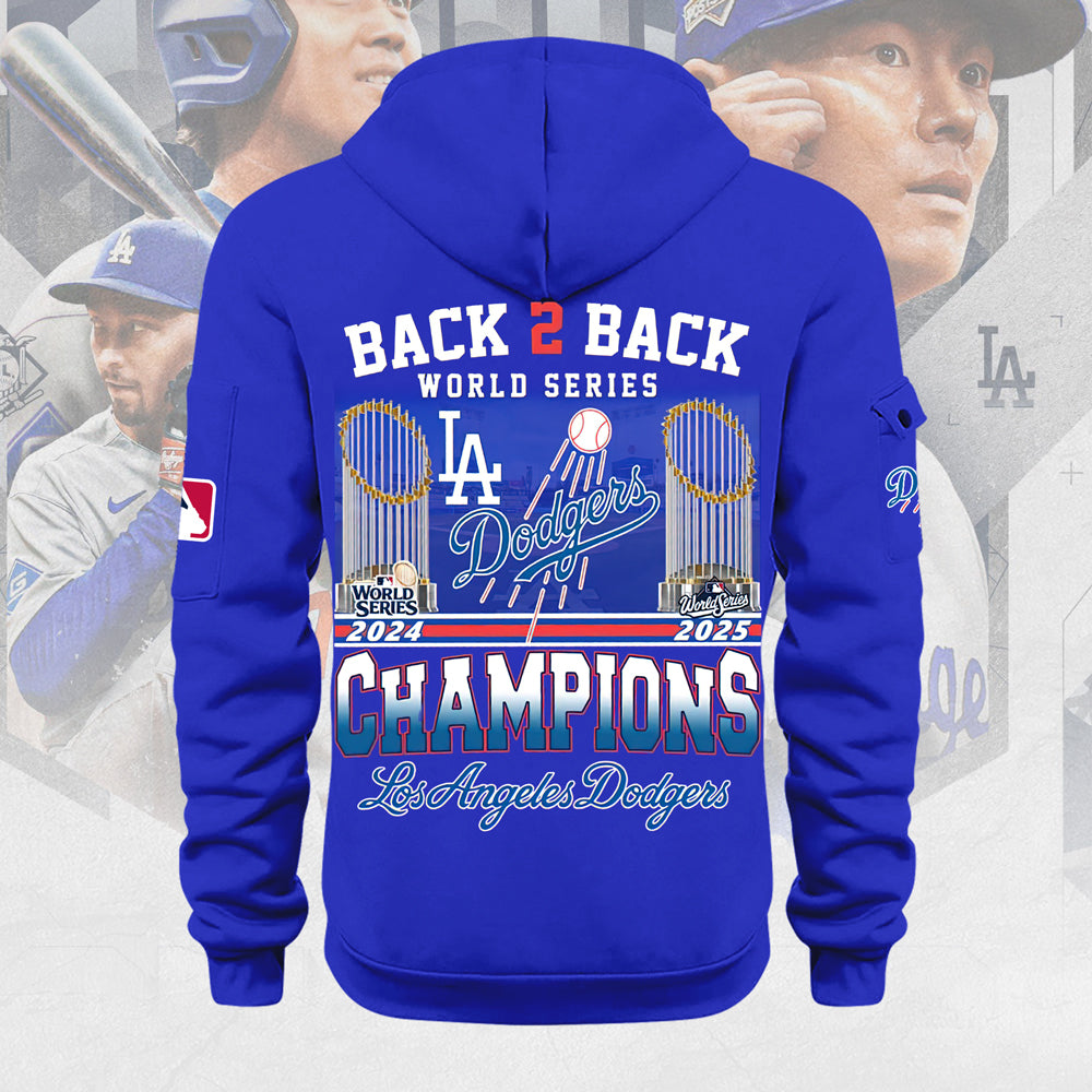 Los Angeles Dodgers 2025 World Series Champions 2D Quarter Zip Hoodie – MAITM13694