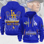 Los Angeles Dodgers 2025 World Series Champions 2D Quarter Zip Hoodie – MAITM13720