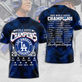 Los Angeles Dodgers 2025 World Series Champions 3D Apparel – MAITM13651