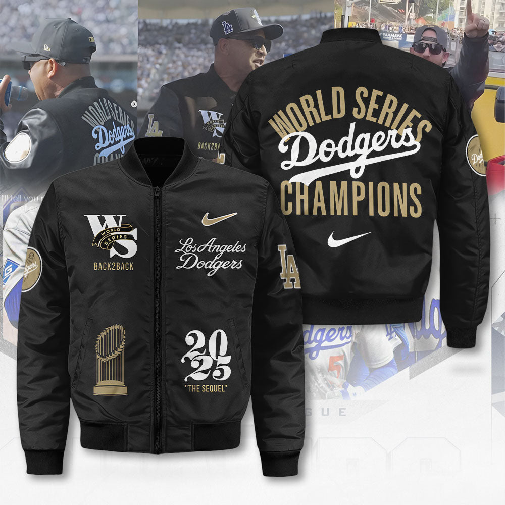 Los Angeles Dodgers 2025 World Series Champions 3D Bomber Jacket – MAITM13669