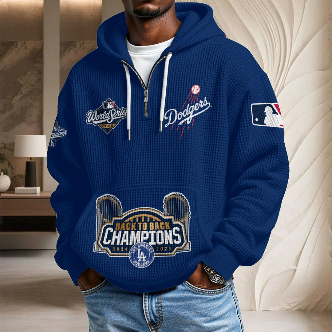 Los Angeles Dodgers 2025 World Series Champions 3D Unisex Waffle Hoodie – HOATT14994