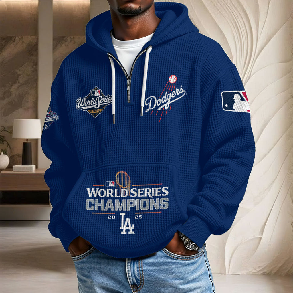 Los Angeles Dodgers 2025 World Series Champions 3D Unisex Waffle Hoodie – HOATT14995