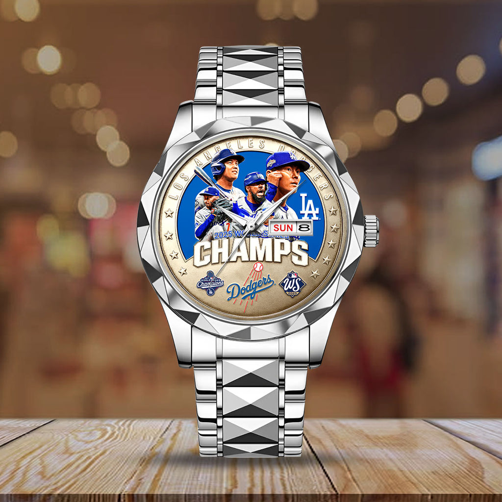 Los Angeles Dodgers 2025 World Series Champions Alloy Luxury Quartz Watch – HOATT14360