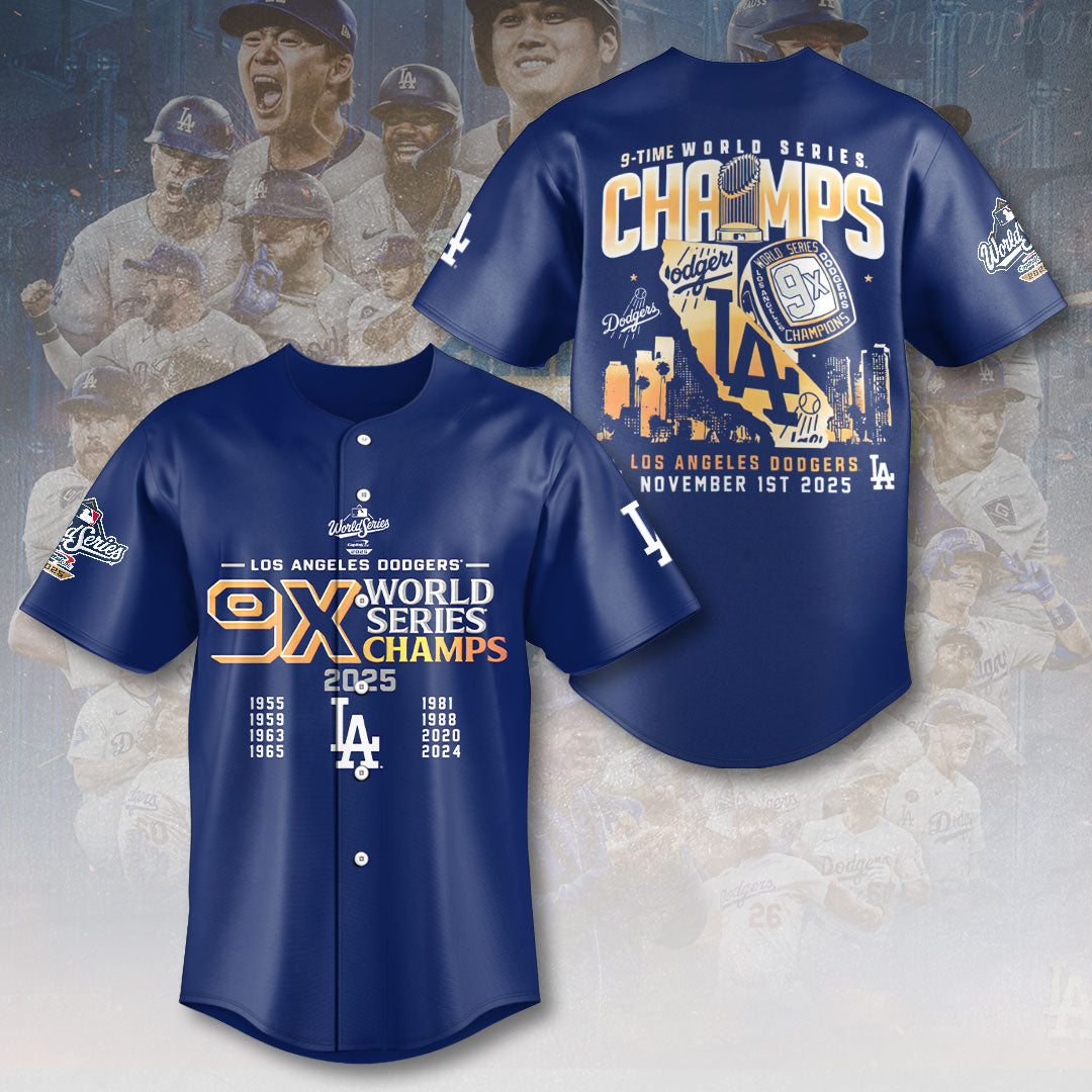 Los Angeles Dodgers 2025 World Series Champions Baseball Jersey – HOATT14287
