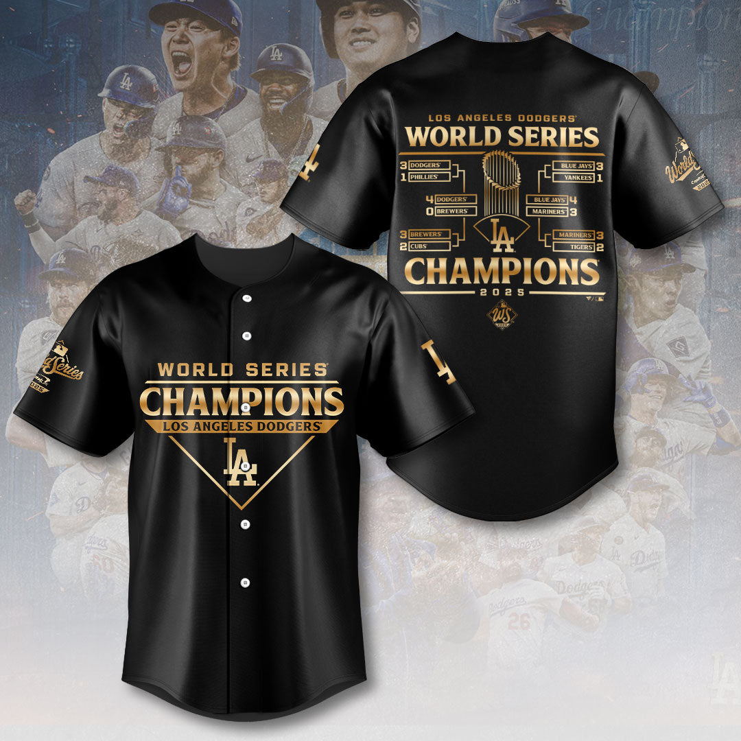 Los Angeles Dodgers 2025 World Series Champions Baseball Jersey – HOATT14300