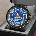 Los Angeles Dodgers 2025 World Series Champions Black Stainless Steel Watch – HOATT14284