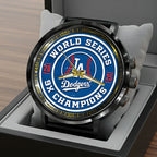 Los Angeles Dodgers 2025 World Series Champions Black Stainless Steel Watch – HOATT14284