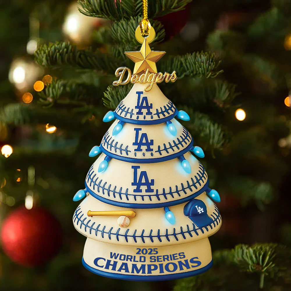 Los Angeles Dodgers 2025 World Series Champions Custom Shape 1-sided Acrylic Ornament – MAITM13648