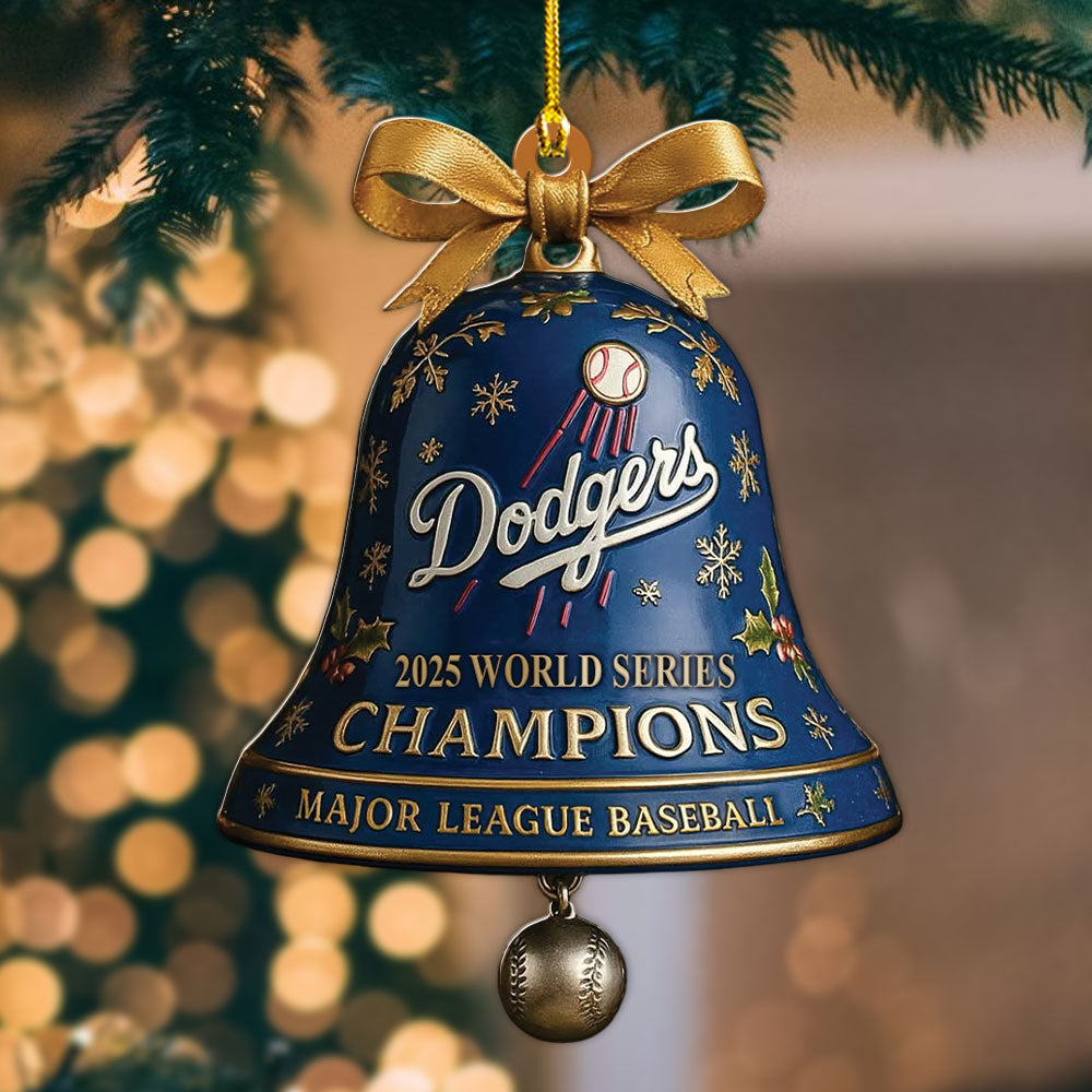 Los Angeles Dodgers 2025 World Series Champions Custom Shape 2-sided Acrylic Ornament – MAITM14065