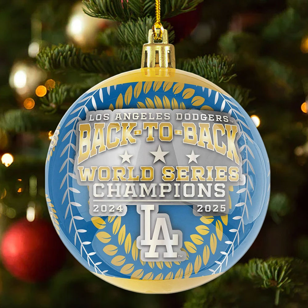 Los Angeles Dodgers 2025 World Series Champions Custom Shape 2-sided Acrylic Ornament – MAITM13981