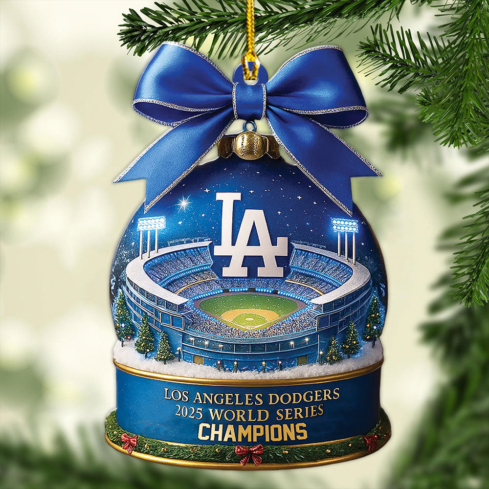Los Angeles Dodgers 2025 World Series Champions Custom Shape 2-sided Acrylic Ornament – MAITM13984