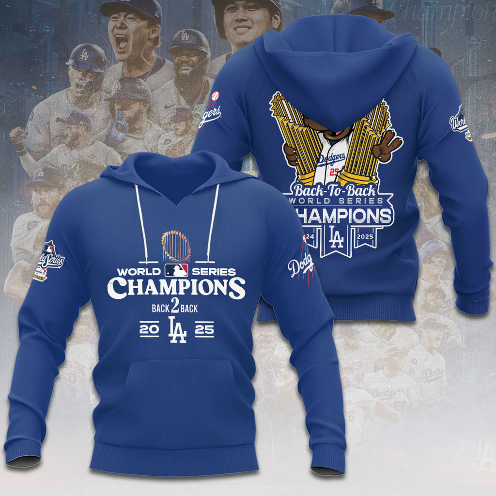 Los Angeles Dodgers 2025 World Series Champions 3D Apparel – HOATT14324