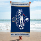 Los Angeles Dodgers 2025 World Series Champions Rectangle Beach Towel – MAITM13644