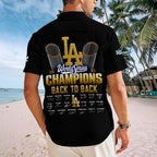 Los Angeles Dodgers 2025 World Series Champions Short Sleeve Button-Down Shirt – MAITM13701