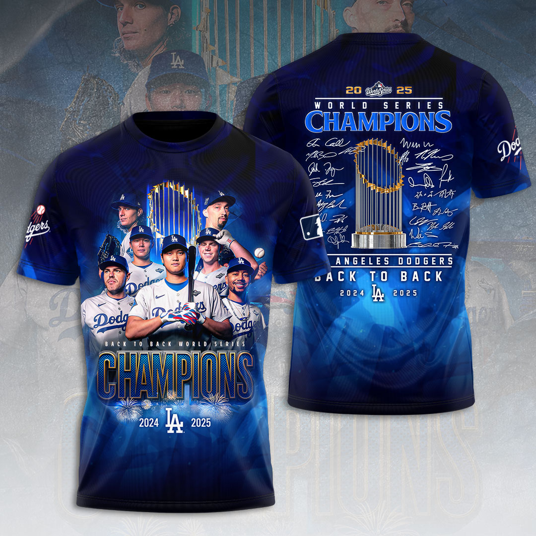 Los Angeles Dodgers 2025 World Series Champions 3D Apparel – HOATT14788