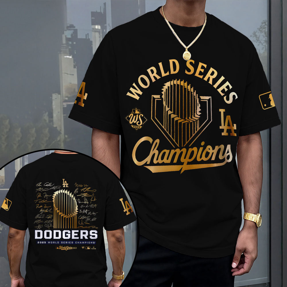 Los Angeles Dodgers 2025 World Series Champions 3D Apparel – MAITM13655