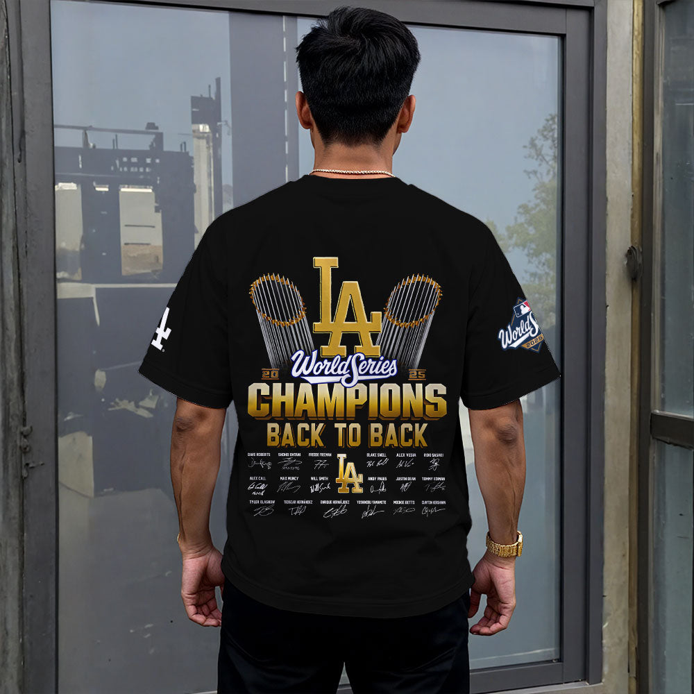 Los Angeles Dodgers 2025 World Series Champions 3D Apparel – MAITM13672