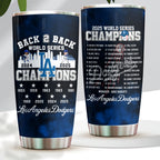 Los Angeles Dodgers 2025 World Series Champions Tumbler Cup – HOATT14370