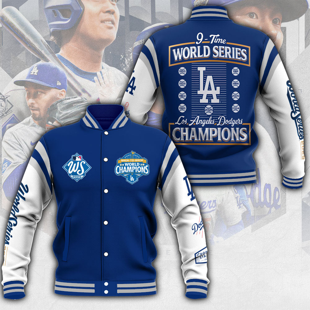 Los Angeles Dodgers 2025 World Series Champions Varsity Jacket – MAITM13654