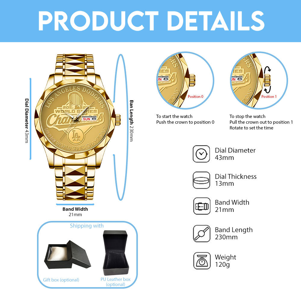 Los Angeles Dodgers World Series 2025 Alloy Luxury Quartz Watch – TANTN18124