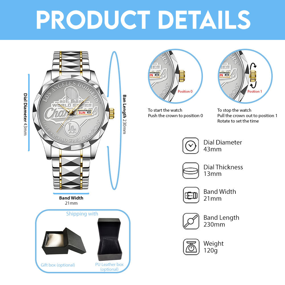Los Angeles Dodgers World Series 2025 Alloy Luxury Quartz Watch – TANTN18145