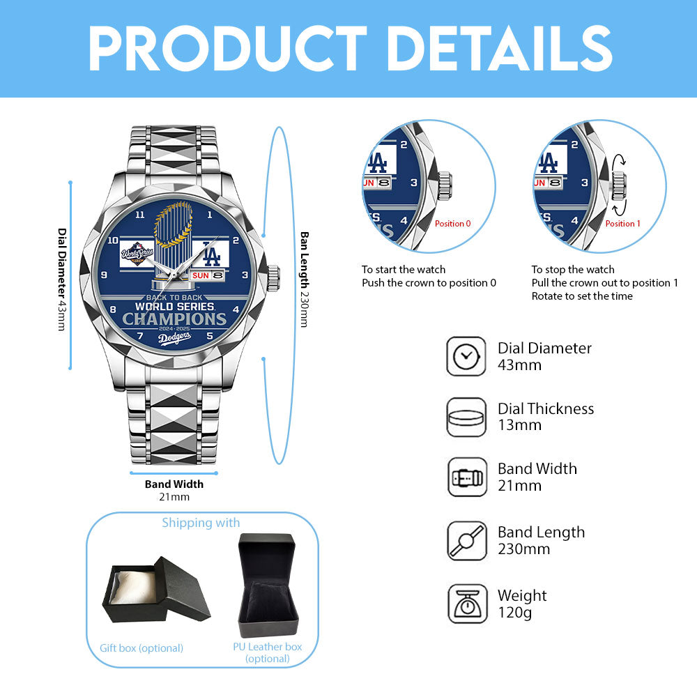 Los Angeles Dodgers World Series 2025 Alloy Luxury Quartz Watch – TANTN18244