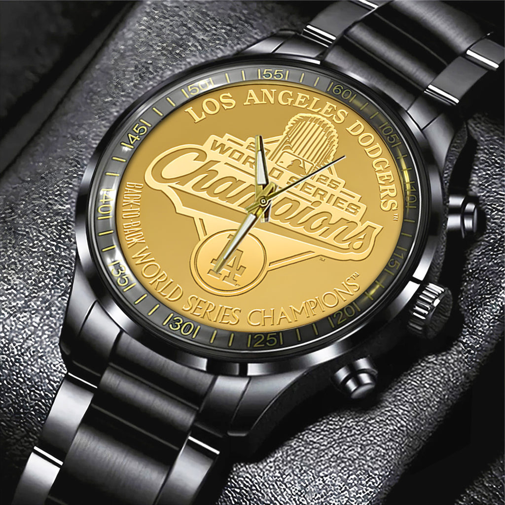 Los Angeles Dodgers World Series 2025 Black Stainless Steel Watch – TANTN18125