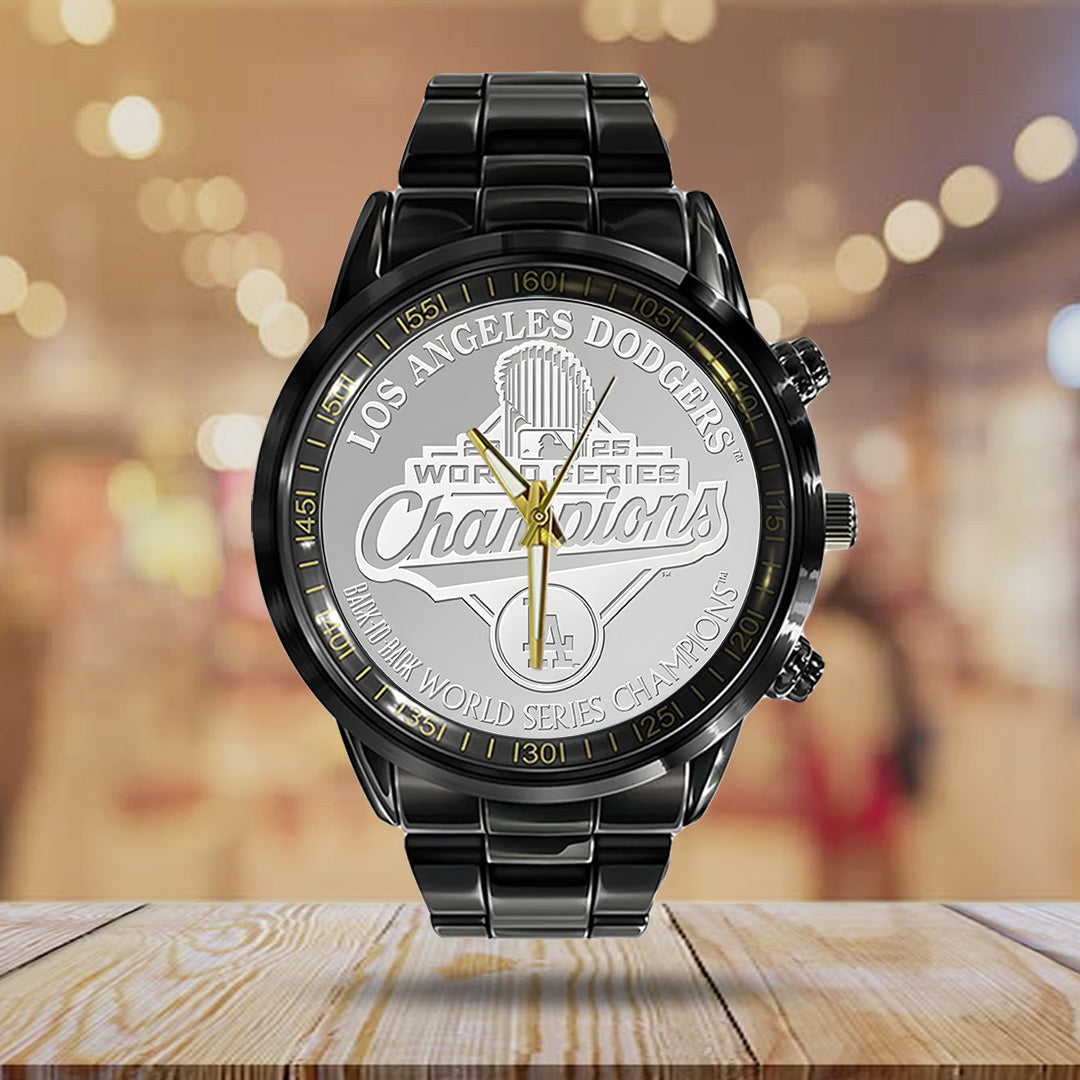 Los Angeles Dodgers World Series 2025 Black Stainless Steel Watch – TANTN18146