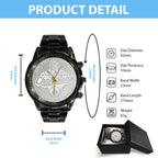 Los Angeles Dodgers World Series 2025 Black Stainless Steel Watch – TANTN18146