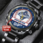 Personalized Los Angeles Dodgers World Series 2025 Black Stainless Steel Watch – TANTN18224
