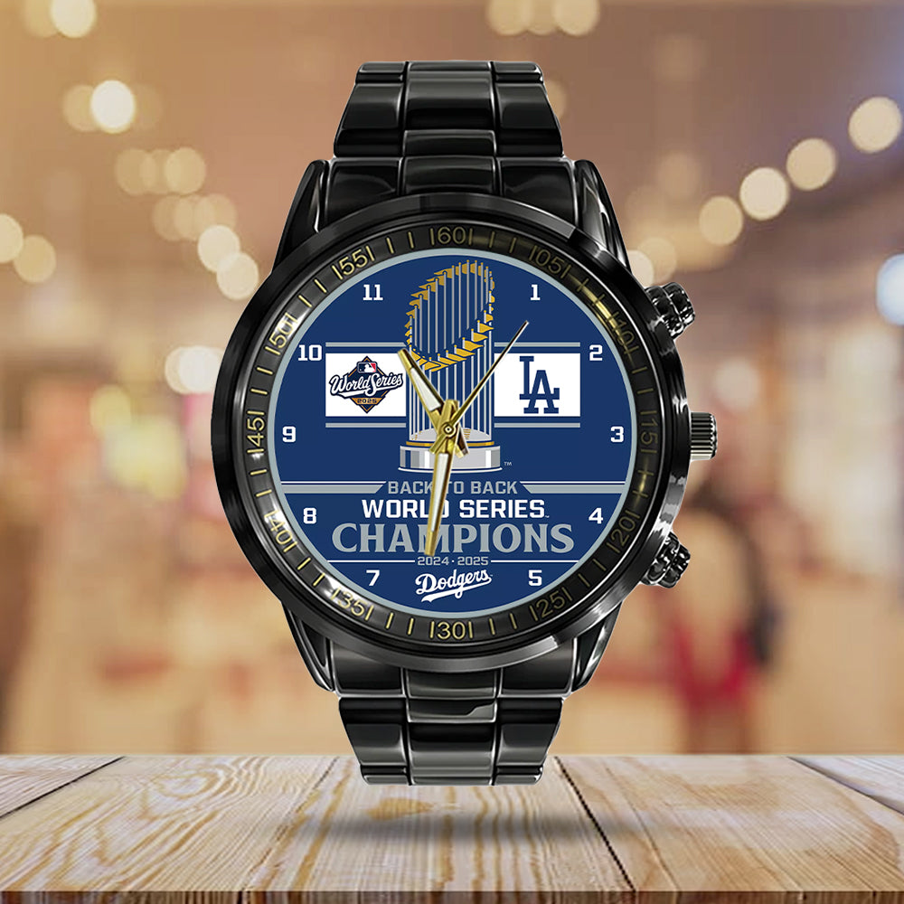 Los Angeles Dodgers World Series 2025 Black Stainless Steel Watch – TANTN18245