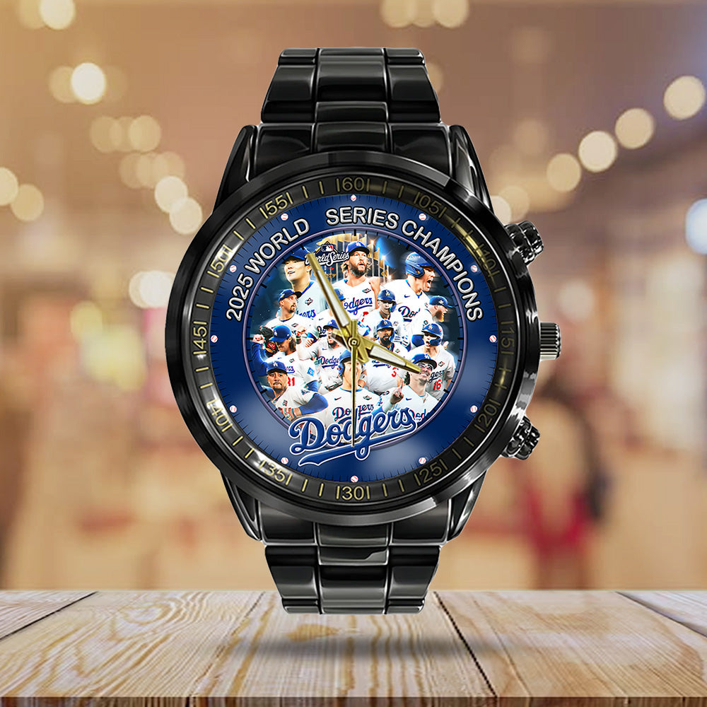 Los Angeles Dodgers World Series 2025 Black Stainless Steel Watch – TANTN18256