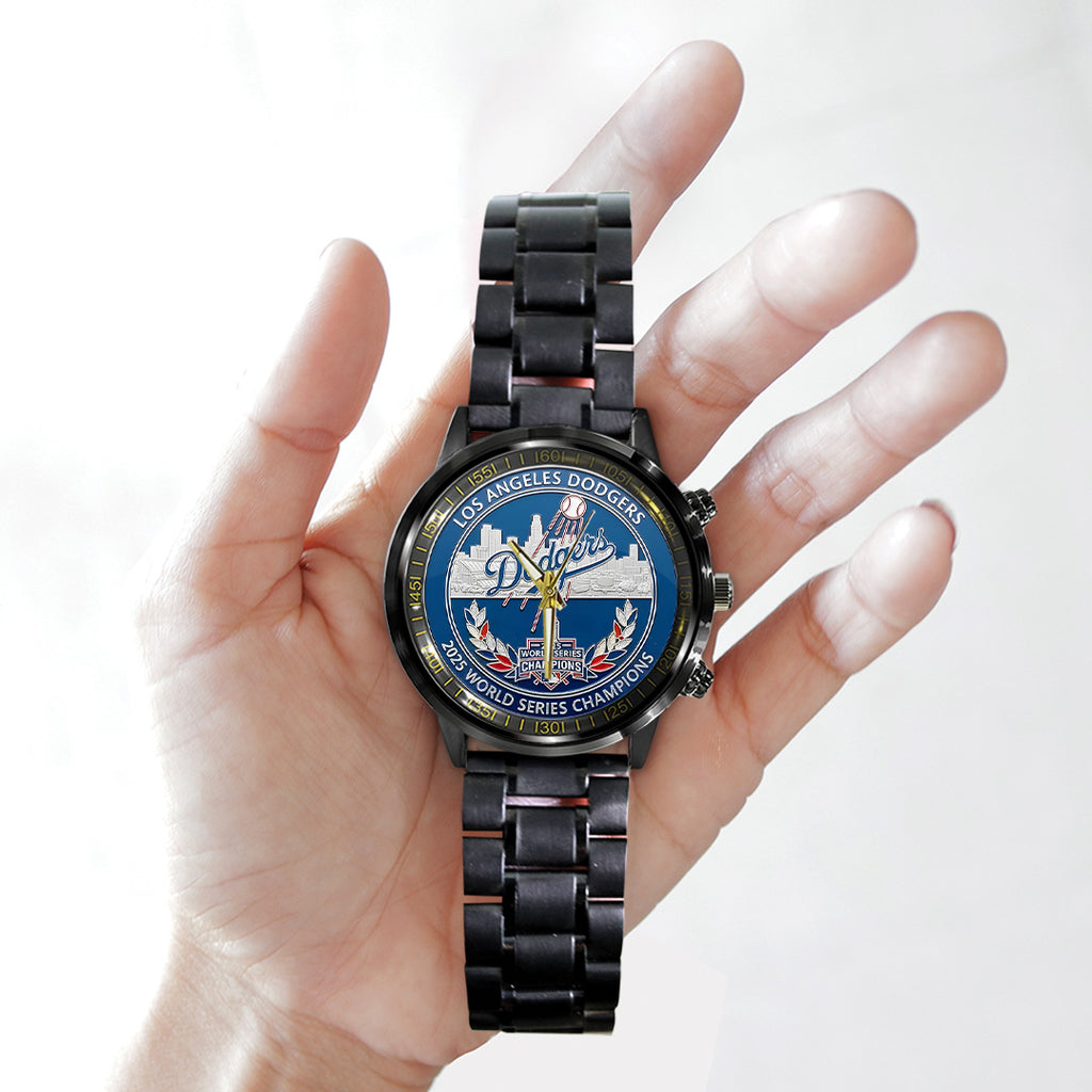 Los Angeles Dodgers World Series 2025 Black Stainless Steel Watch – TANTN18570