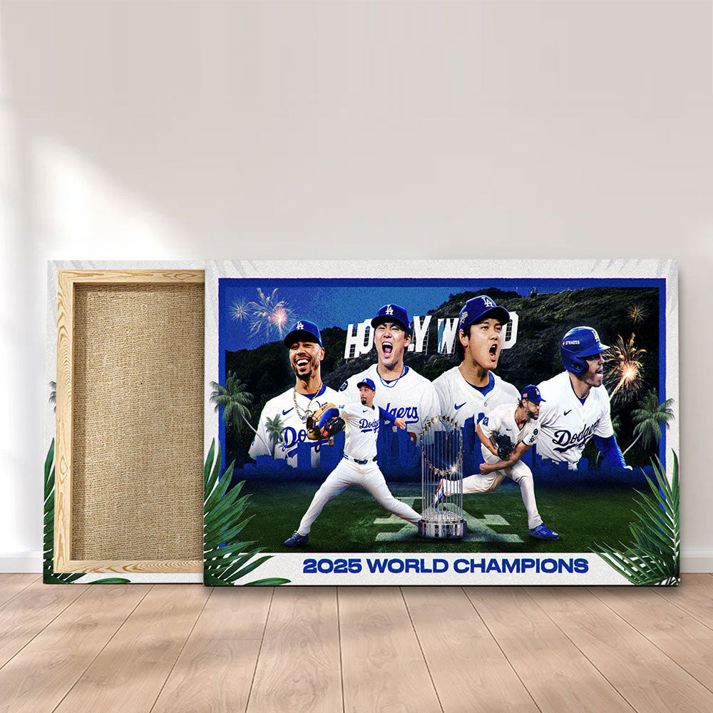 Los Angeles Dodgers World Series 2025 Rectangle Canvas With Inner Frame – TANTN18123