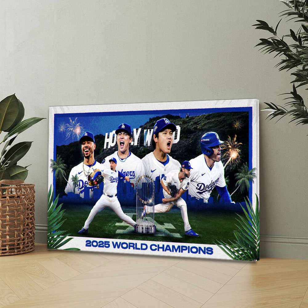 Los Angeles Dodgers World Series 2025 Rectangle Canvas With Inner Frame – TANTN18123
