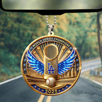 Los Angeles Dodgers World Series 2025 Custom shape 2-sided Acrylic Car Ornament – TANTN18378
